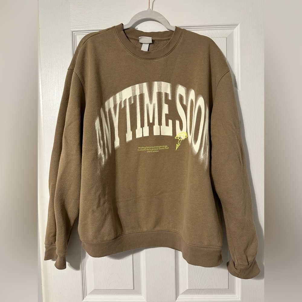 Tan oversized crewneck